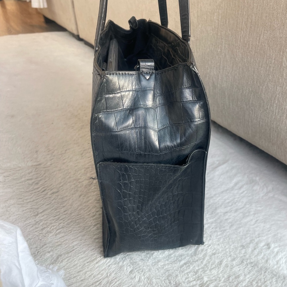 Béis 'The Work Tote' In black croc - Picture 3 of 6